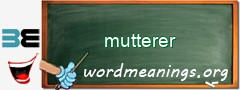 WordMeaning blackboard for mutterer